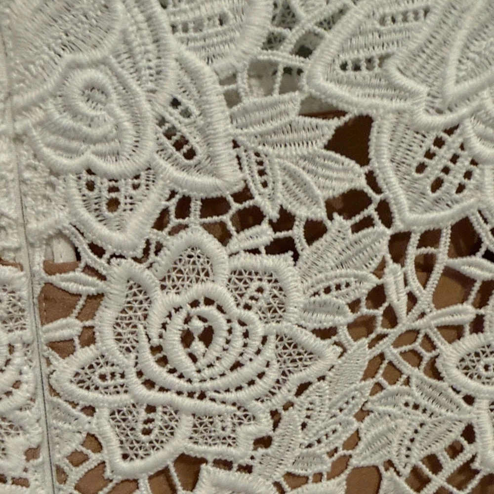 Self-Portrait White Lace Pocket Minidress - Picture 5 of 14